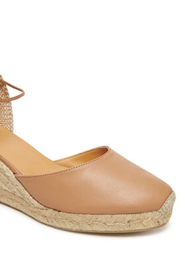 Castañer Espadryle Carina/6/250 025338 Beżowy. Kolor: beżowy. Materiał: skóra