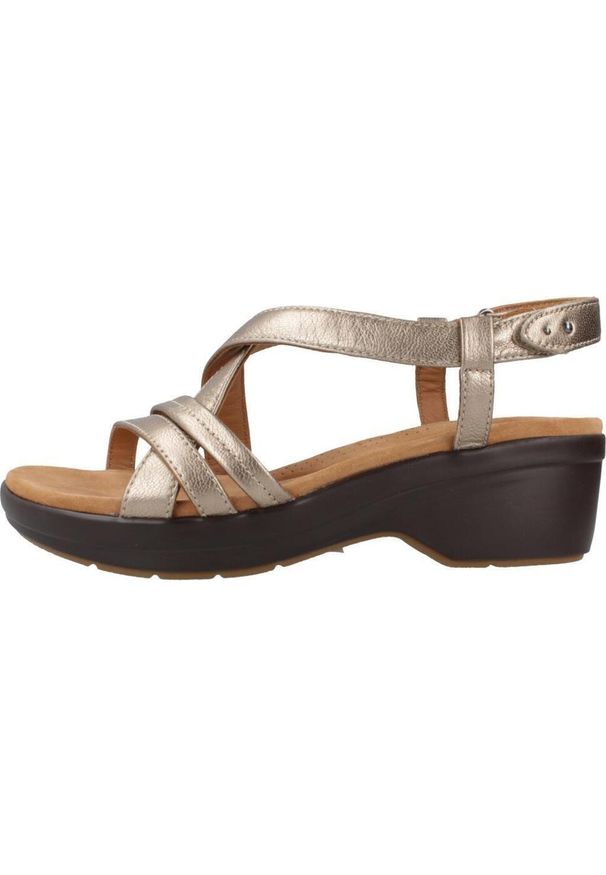 Clarks - Sandały CLARKS TULEAH MAY Złoty. Kolor: żółty. Materiał: skóra. Sezon: lato