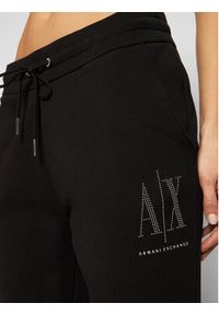 Armani Exchange Spodnie dresowe 8NYPDX YJ68Z 1200 Czarny Regular Fit. Kolor: czarny. Materiał: bawełna, dresówka