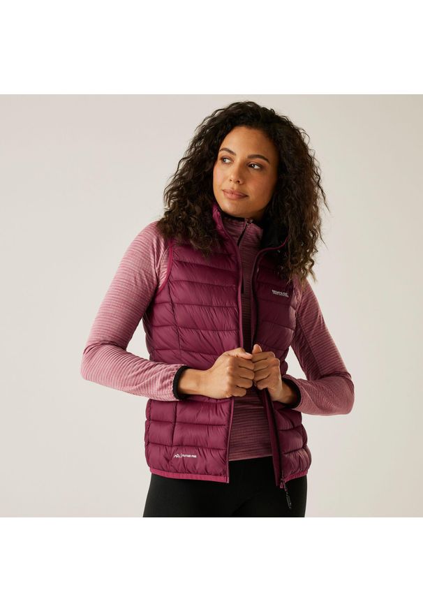 Regatta - Marizion Damska kamizelka spacerowa z przegrodami. Kolor: czerwony. Sport: turystyka piesza