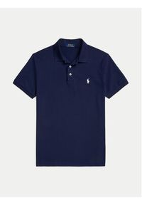 Polo Ralph Lauren Polo 710941439003 Granatowy Custom Slim Fit. Typ kołnierza: polo. Kolor: niebieski. Materiał: bawełna #5