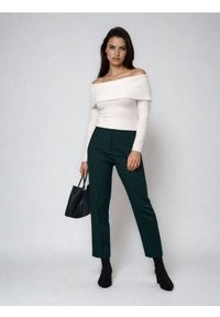 Sinsay - Spodnie cygaretki - zielony. Kolor: zielony #1