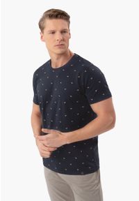 Volcano - T-shirt z nadrukiem TM-LEIF. Okazja: na co dzień. Materiał: bawełna, jeans, materiał. Długość: krótkie. Wzór: nadruk. Styl: casual, elegancki, klasyczny, wakacyjny #1