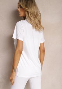 Renee - Biała Koszulka z Bawełny o Fasonie T-shirt Lormarka. Okazja: na co dzień. Kolor: biały. Materiał: bawełna. Styl: casual, klasyczny #3