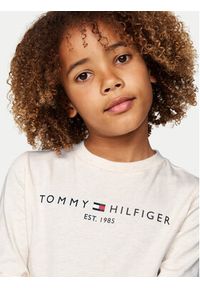 TOMMY HILFIGER - Tommy Hilfiger Bluzka Essential KS0KS00202 Beżowy Regular Fit. Kolor: beżowy. Materiał: bawełna #4