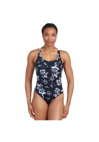 ZOGGS - Strój Kąpielowy Zoggs Actionback – Juliet Print – Rozmiar 32. Kolor: czarny. Wzór: nadruk #1