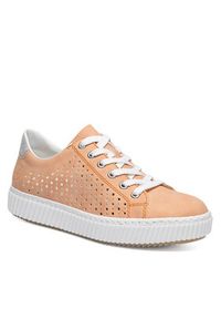 Rieker Sneakersy M3901-38 Pomarańczowy. Kolor: pomarańczowy. Materiał: syntetyk