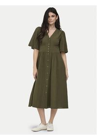 only - ONLY Sukienka codzienna Tizana 15373535 Zielony Regular Fit. Okazja: na co dzień. Kolor: zielony. Materiał: bawełna. Typ sukienki: proste. Styl: casual #5