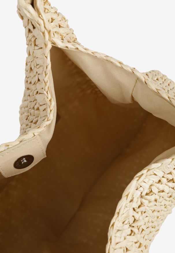 Renee - Beżowa Plażowa Torebka Shopper z Plecionki Meriela. Kolor: beżowy. Sezon: lato. Styl: casual, elegancki