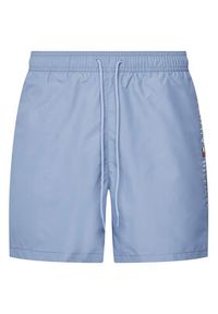 TOMMY HILFIGER - Tommy Hilfiger Szorty kąpielowe UM0UM03258 Niebieski Regular Fit. Kolor: niebieski. Materiał: syntetyk #7