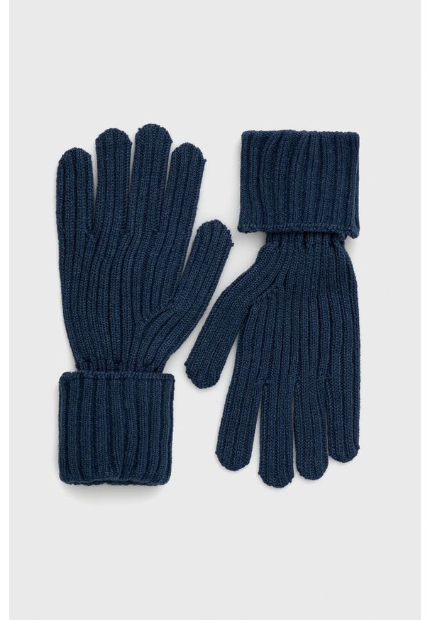Pepe Jeans - Rękawiczki Emily. Kolor: niebieski. Materiał: dzianina