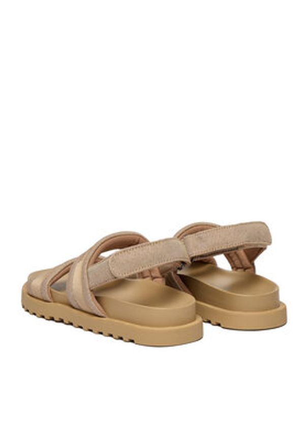 Guess Jeans Sandały EO-GJ2122 Beżowy ciemny. Kolor: beżowy. Materiał: materiał