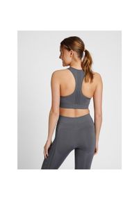 Damski bezszwowy biustonosz sportowy Hummel Shaping. Kolor: szary. Sport: fitness