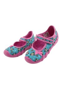 Befado obuwie dziecięce 109P207 niebieskie różowe. Kolor: niebieski, różowy, wielokolorowy. Materiał: bawełna, tkanina #5