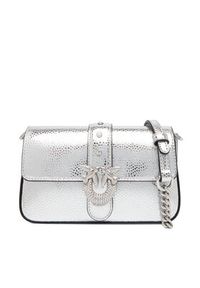 Pinko - PINKO Torebka Love One Slouchy Baby AI 25-26 PCPL 105353 A2WD Srebrny. Kolor: srebrny. Materiał: skórzane #5