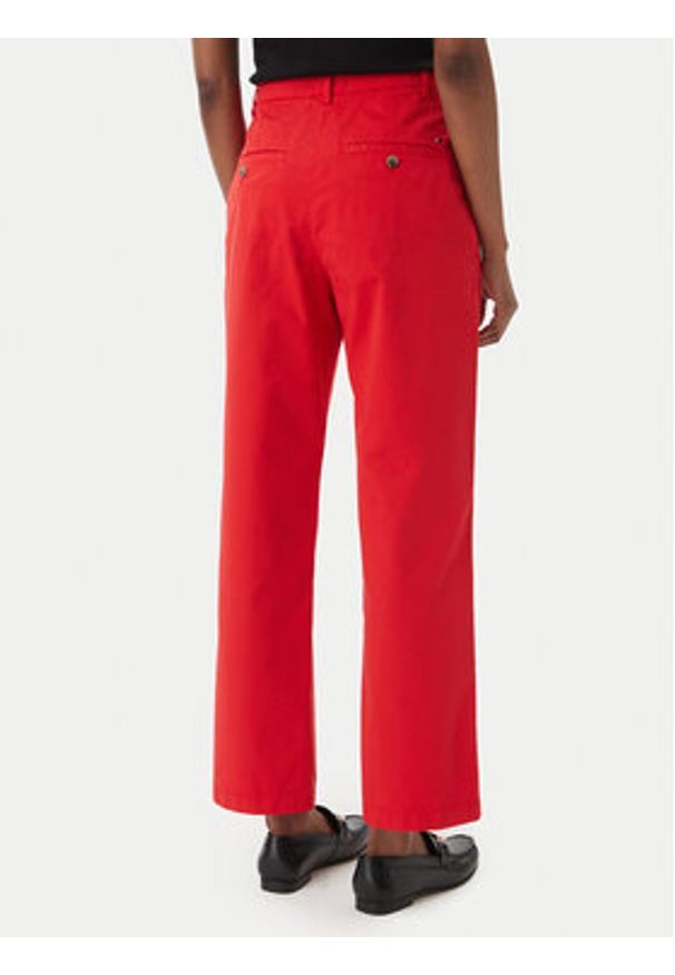 TOMMY HILFIGER - Tommy Hilfiger Chinosy WW0WW49647 Czerwony Slim Fit. Kolor: czerwony. Materiał: bawełna