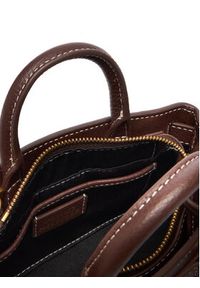 TOMMY HILFIGER - Tommy Hilfiger Torebka American Icon Micro Tote Leather AW0AW18167 Brązowy. Kolor: brązowy. Materiał: skórzane #6