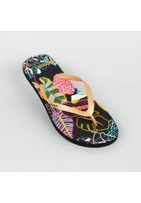 Japonki damskie Decathlon 120 Cala. Okazja: na plażę. Kolor: czarny. Styl: sportowy #1