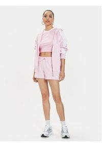 Adidas - adidas Bluza Essentials 3-Stripes IR6132 Różowy Loose Fit. Kolor: różowy. Materiał: bawełna #6