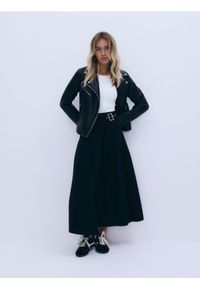 Reserved - Spódnica z wiskozy - czarny. Kolor: czarny. Materiał: wiskoza #1