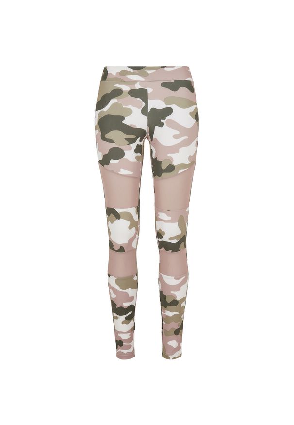 Legginsy damskie Urban Classics camouflage tech (Grandes tailles). Kolor: różowy. Materiał: mesh