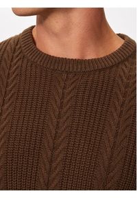 Jack & Jones Sweter 12261436 Brązowy Regular Fit. Kolor: brązowy. Materiał: syntetyk, bawełna #8