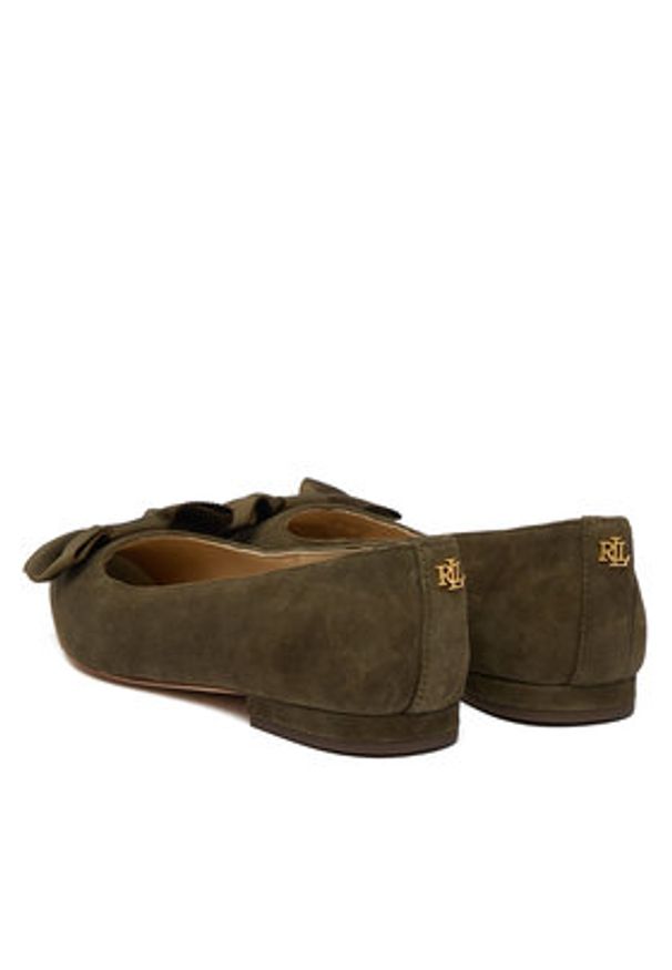 Lauren Ralph Lauren - LAUREN RALPH LAUREN Baleriny 802955323003 Zielony. Kolor: zielony. Materiał: skóra, zamsz