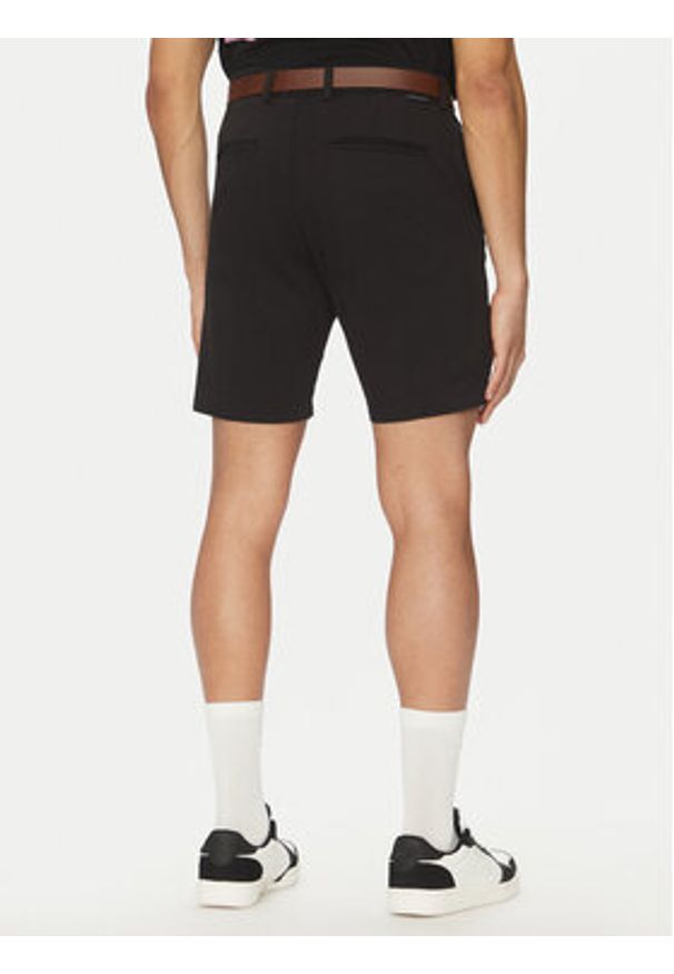 Jack & Jones - Jack&Jones Szorty materiałowe Marco 12269368 Czarny Regular Fit. Kolor: czarny. Materiał: bawełna