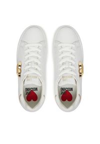 Love Moschino - LOVE MOSCHINO Sneakersy JA15545G0MIA610A Biały. Kolor: biały. Materiał: skóra