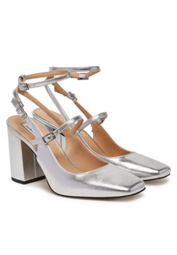 Marella Czółenka 2513521086200 Srebrny. Kolor: srebrny. Materiał: skóra