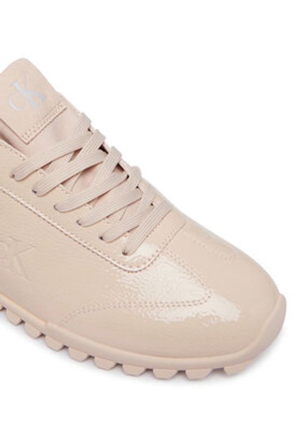 Calvin Klein Sneakersy Low Profile Run Mg Pol Mix Mat HW0HW03284 Beżowy. Kolor: beżowy. Materiał: skóra. Sport: bieganie