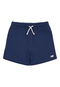 Spodenki dziecięce New Balance LAKB0008NNY – granatowe. Kolor: niebieski. Materiał: bawełna. Styl: sportowy