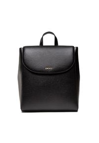 DKNY Plecak Bryant Flap Backpack R21K3R76 Czarny. Kolor: czarny. Materiał: skóra