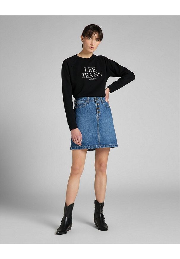 Lee - LEE CREW NECK SWS DAMSKA BLUZA BLACK L53ATX01 112140222
