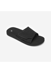 Klapki męskie Decathlon 590. Okazja: na plażę. Kolor: czarny. Styl: sportowy #1