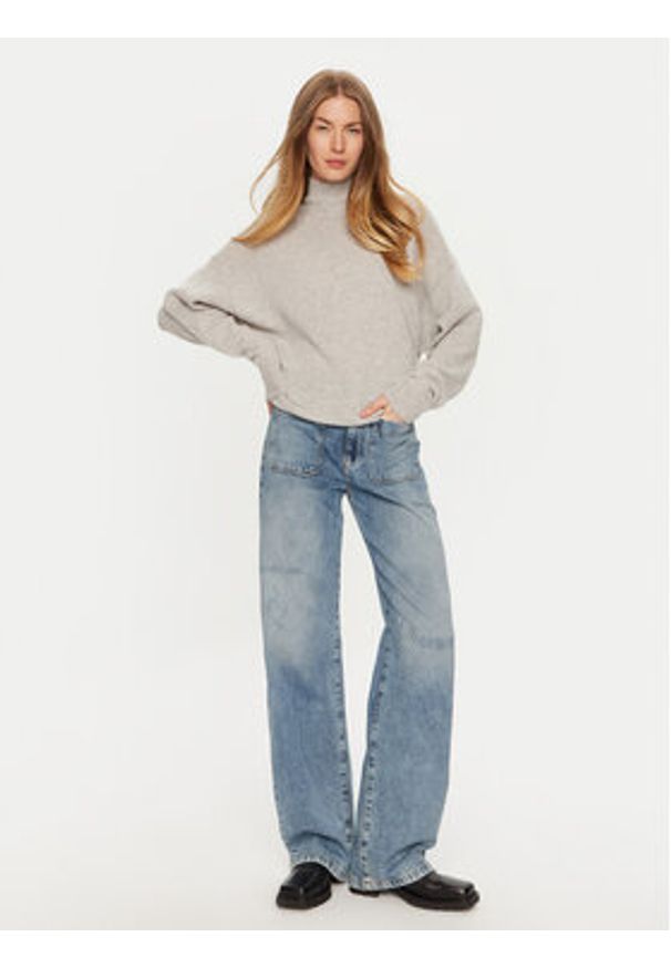 ViCOLO Sweter 77011S Szary Regular Fit. Kolor: szary. Materiał: kaszmir