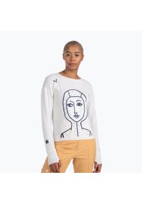 Sweter damski Rossignol Jcc Lina Pull. Kolor: biały. Sport: turystyka piesza