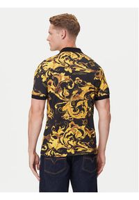 Versace Jeans Couture Polo 79GAG6S0 JS514 Czarny Regular Fit. Typ kołnierza: polo. Kolor: czarny. Materiał: bawełna #3