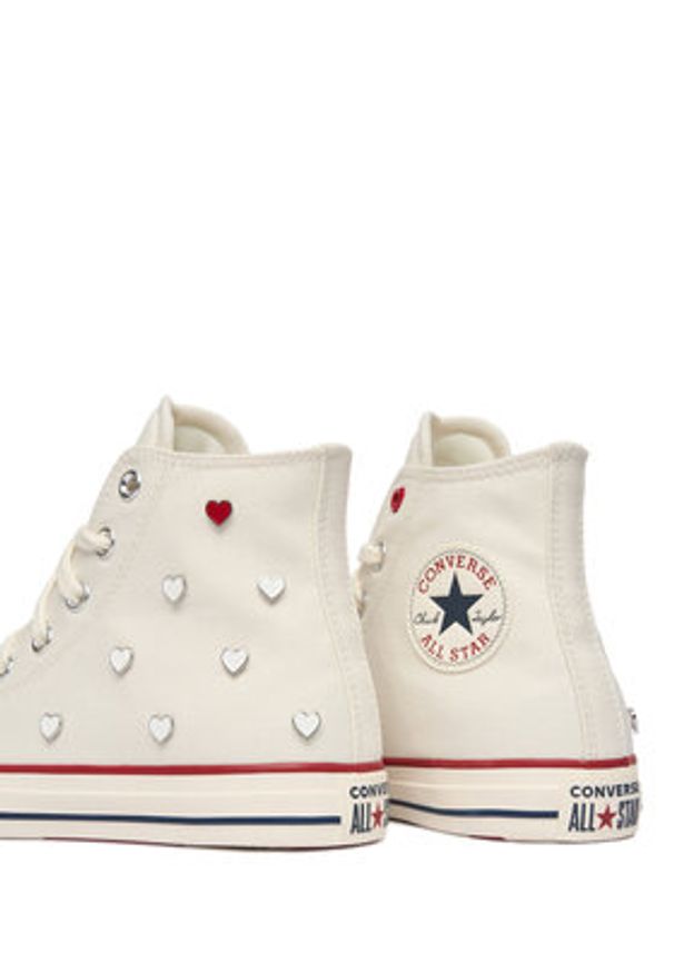 Converse Trampki Chuck Taylor All Star Hearts A19055C Biały. Kolor: biały. Materiał: materiał