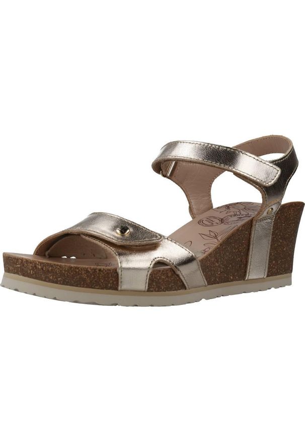 Sandały Panama Jack Model Julia Shine B3 Kolor Złoty. Kolor: żółty. Materiał: skóra. Sezon: lato
