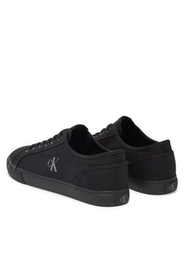 Calvin Klein Jeans Tenisówki Ess Vulc Low Mg Canvas YM0YM01209 Czarny. Kolor: czarny. Materiał: materiał