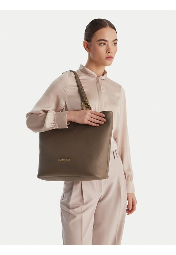 Love Moschino - LOVE MOSCHINO Torebka JC4005PP1OLB0203 Brązowy. Kolor: brązowy. Materiał: skórzane