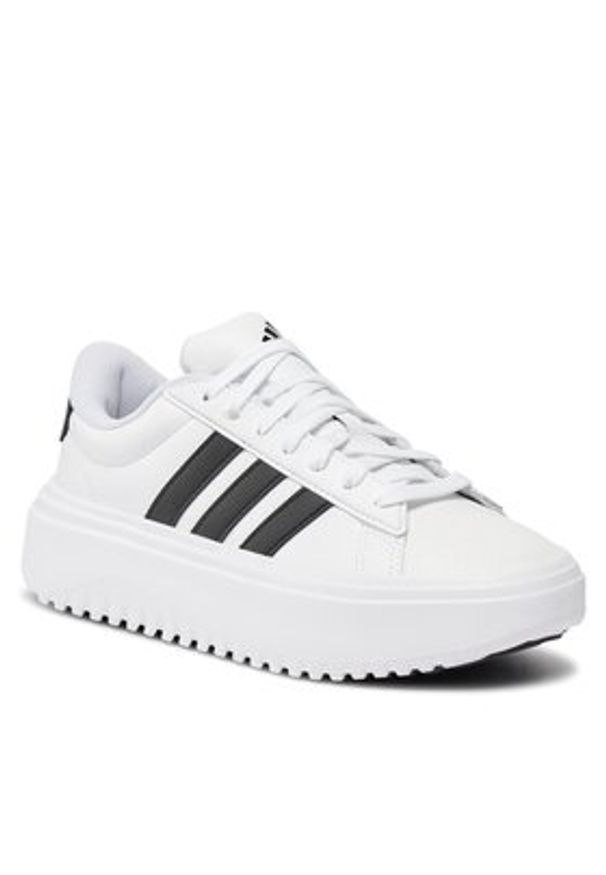 Adidas - adidas Sneakersy Grand Court Platform IE1092 Biały. Kolor: biały. Materiał: skóra. Obcas: na platformie