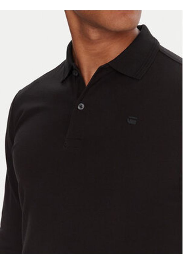 G-Star RAW - G-Star Raw Polo Dunda D27683-5864 Czarny Slim Fit. Typ kołnierza: polo. Kolor: czarny. Materiał: bawełna