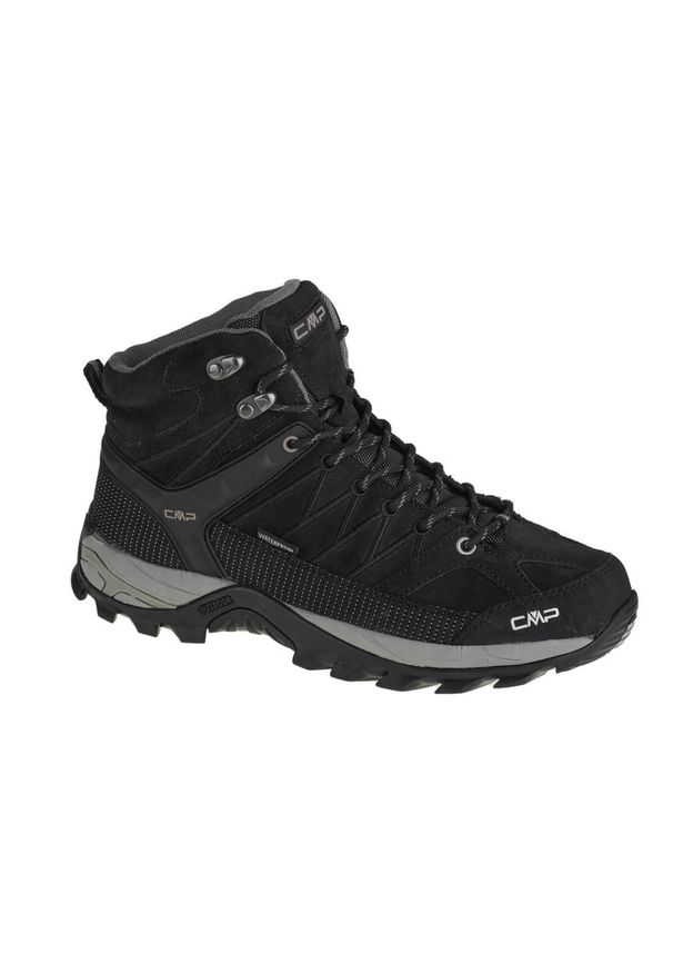Buty trekkingowe męskie, CMP Rigel Mid. Kolor: czarny. Materiał: tkanina, materiał, skóra, syntetyk
