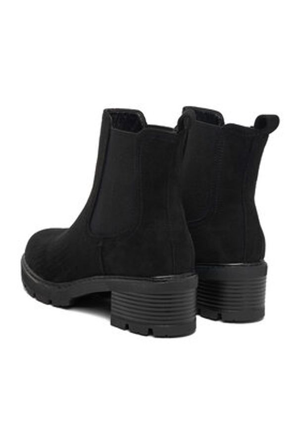 DeeZee Botki V2222-1 Czarny. Kolor: czarny. Materiał: materiał
