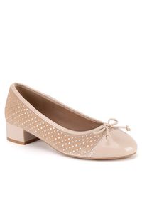 Nine West Baleriny WFA2993-1 Beżowy. Kolor: beżowy. Materiał: materiał #3