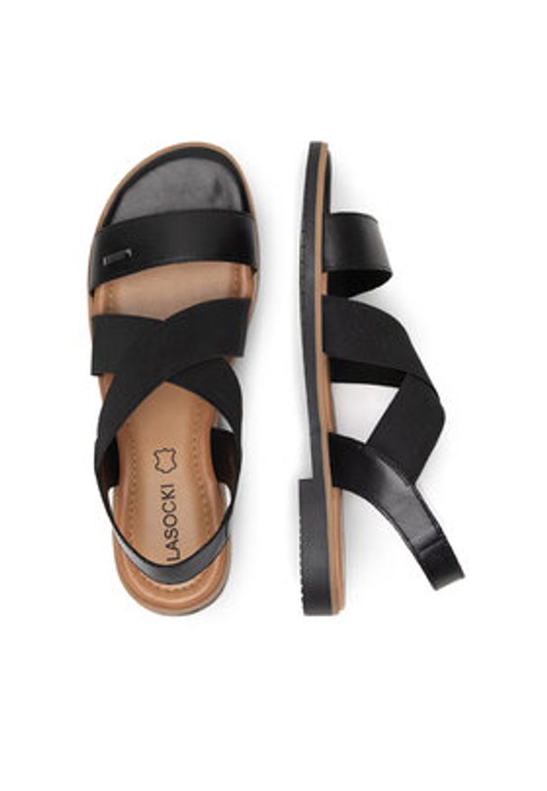 Lasocki Sandały WI16-DOROTHY-01 Czarny. Kolor: czarny. Materiał: materiał