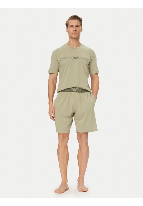 Emporio Armani Underwear Piżama EM000400 AF18890 U8046 Zielony Regular Fit. Kolor: zielony. Materiał: bawełna