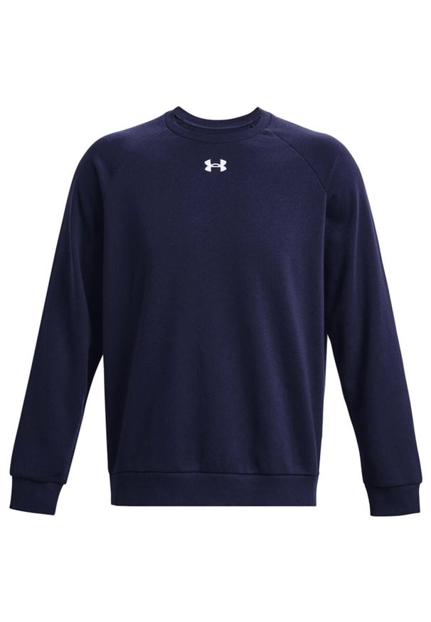 Under Armour - Męski Sweter Rival Fleece Z Okrągłym Dekoltem. Kolor: fioletowy